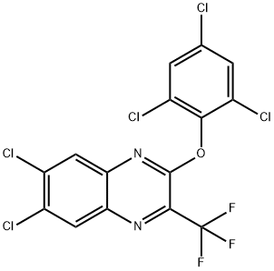 Quinoxaline, 6,7-dichloro-2-(2,4,6-trichlorophenoxy)-3-(trifluoromethyl)- Structural