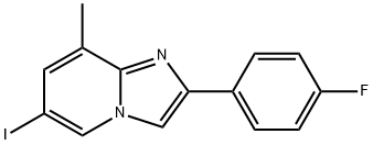 Imidazo[1,2-a]pyridine, 2-(4-fluorophenyl)-6-iodo-8-methyl- Structural