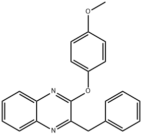 Quinoxaline, 2-(4-methoxyphenoxy)-3-(phenylmethyl)- Structural