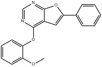 Furo[2,3-d]pyrimidine, 4-(2-methoxyphenoxy)-6-phenyl- Structural