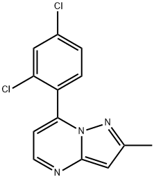 Pyrazolo[1,5-a]pyrimidine, 7-(2,4-dichlorophenyl)-2-methyl- Structural