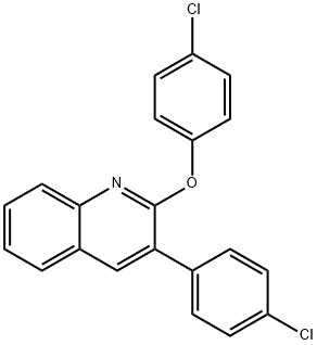 Quinoline, 2-(4-chlorophenoxy)-3-(4-chlorophenyl)- Structural