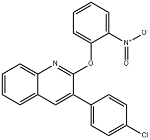 Quinoline, 3-(4-chlorophenyl)-2-(2-nitrophenoxy)- Structural