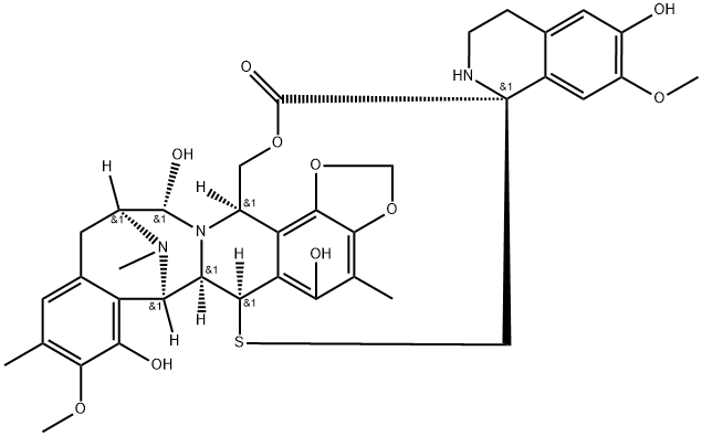 Spiro[6,16-(epithiopropanoxymethano)-7,13-imino-12H-1,3-dioxolo[7,8]isoquino[3,2-b][3]benzazocine-20,1'(2'H)-isoquinolin]-19-one, 3',4',6,6a,7,13,14,16-octahydro-5,6',8,14-tetrahydroxy-7',9-dimethoxy-4,10,23-trimethyl-, (1'R,6R,6aR,7R,13S,14S,16R)- (9CI)