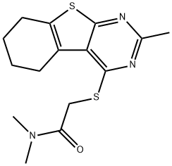 N,N-dimethyl-2-[(2-methyl-5,6,7,8-tetrahydro-[1]benzothiolo[2,3-d]pyrimidin-4-yl)sulfanyl]acetamide Structural