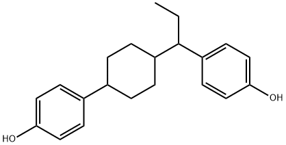 Phenol, 4-[1-[4-(4-hydroxyphenyl)cyclohexyl]propyl]- Structural