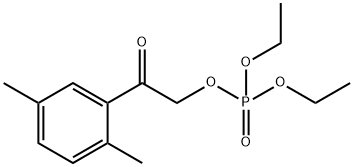Phosphoric acid, 2-(2,5-dimethylphenyl)-2-oxoethyl diethyl ester Structural
