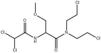 Propanamide, N,N-bis(2-chloroethyl)-2-[(2,2-dichloroacetyl)amino]-3-methoxy- Structural