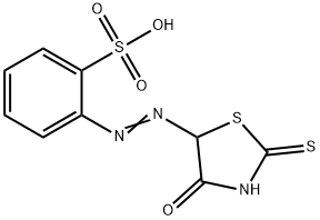 Benzenesulfonic acid, 2-[2-(4-oxo-2-thioxo-5-thiazolidinyl)diazenyl]- Structural