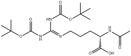 L-Ornithine, N2-acetyl-N5-[bis[[(1,1-dimethylethoxy)carbonyl]amino]methylene]- Structural