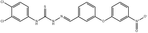 Hydrazinecarbothioamide, N-(3,4-dichlorophenyl)-2-[[3-(3-nitrophenoxy)phenyl]methylene]-, (2E)- Structural