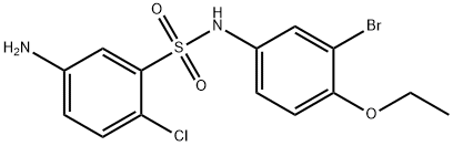 Benzenesulfonamide, 5-amino-N-(3-bromo-4-ethoxyphenyl)-2-chloro- Structural