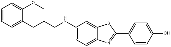Phenol, 4-[6-[[3-(2-methoxyphenyl)propyl]amino]-2-benzothiazolyl]- Structural