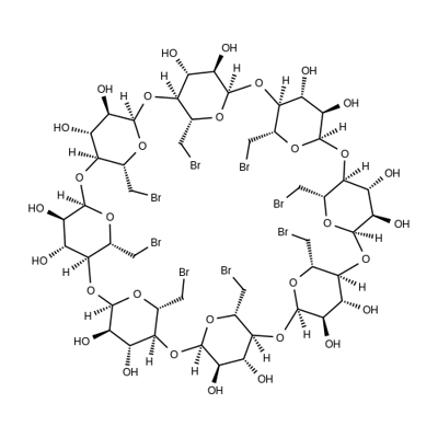 OCTAKIS-6-BROMO-6-DEOXY-GAMMA-CYCLODEXTRIN Structural Picture