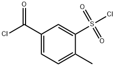 Benzoyl chloride, 3-(chlorosulfonyl)-4-methyl- Structural