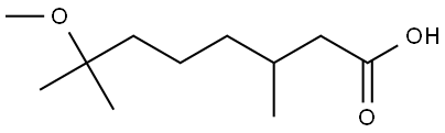 Octanoic acid, 7-methoxy-3,7-dimethyl- Structural
