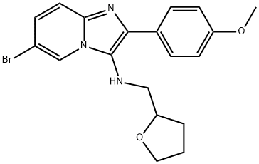Imidazo[1,2-a]pyridin-3-amine, 6-bromo-2-(4-methoxyphenyl)-N-[(tetrahydro-2-furanyl)methyl]- Structural