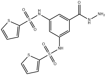 BENZOIC ACID, 3,5-BIS[(2-THIENYLSULFONYL)AMINO]-, HYDRAZIDE