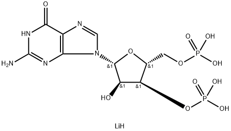 Guanosine 3'',5''-Diphosphate Tetralithium Salt Structural