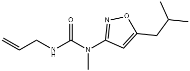 Urea, N-methyl-N-[5-(2-methylpropyl)-3-isoxazolyl]-N'-2-propen-1-yl- Structural