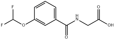Glycine, N-[3-(difluoromethoxy)benzoyl]- Structural