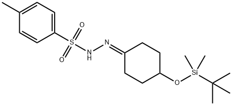 Benzenesulfonic acid, 4-methyl-, 2-[4-[[(1,1-dimethylethyl)dimethylsilyl]oxy]cyclohexylidene]hydrazide Structural
