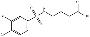 Butanoic acid, 4-[[(3,4-dichlorophenyl)sulfonyl]amino]- Structural
