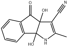 Indeno[1,2-b]pyrrole-3-carbonitrile, 1,3a,4,8b-tetrahydro-3a,8b-dihydroxy-2-methyl-4-oxo- Structural