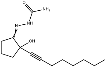Hydrazinecarboxamide, 2-[2-hydroxy-2-(1-octyn-1-yl)cyclopentylidene]- Structural