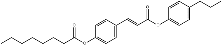 Octanoic acid, 4-[3-oxo-3-(4-propylphenoxy)-1-propenyl]phenyl ester, (E)- (9CI) Structural