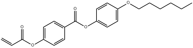 Benzoic acid, 4-[(1-oxo-2-propen-1-yl)oxy]-, 4-(hexyloxy)phenyl ester Structural