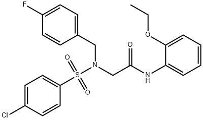 N~2~-[(4-chlorophenyl)sulfonyl]-N-(2-ethoxyphenyl)-N~2~-(4-fluorobenzyl)glycinamide Structural