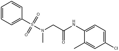 N-(4-chloro-2-methylphenyl)-N~2~-methyl-N~2~-(phenylsulfonyl)glycinamide Structural