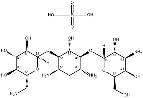 Kanamycin, sulfate (1:1), monohydrate (8CI) Structural
