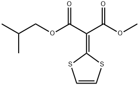 Propanedioic acid, 2-(1,3-dithiol-2-ylidene)-, 1-methyl 3-(2-methylpropyl) ester Structural