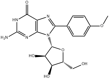 Guanosine, 8-(4-methoxyphenyl)- Structural