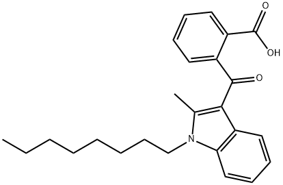 Benzoic acid, 2-[(2-methyl-1-octyl-1H-indol-3-yl)carbonyl]- Structural