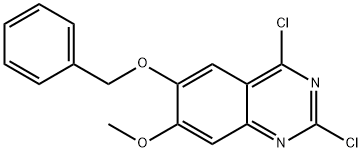 Quinazoline, 2,4-dichloro-7-methoxy-6-(phenylmethoxy)- Structural