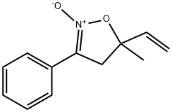 Isoxazole, 5-ethenyl-4,5-dihydro-5-methyl-3-phenyl-, 2-oxide Structural
