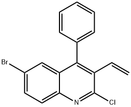 Quinoline, 6-bromo-2-chloro-3-ethenyl-4-phenyl- Structural