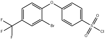 Benzenesulfonyl chloride, 4-[2-bromo-4-(trifluoromethyl)phenoxy]- Structural
