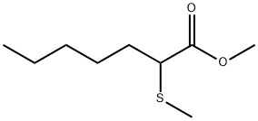 Heptanoic acid, 2-(methylthio)-, methyl ester Structural