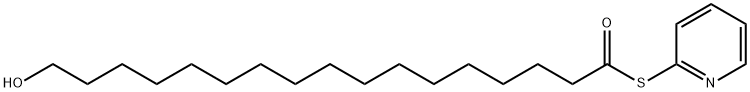 Heptadecanethioic acid, 17-hydroxy-, S-2-pyridinyl ester Structural