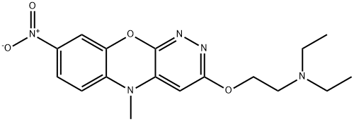 Ethanamine, N,N-diethyl-2-[(5-methyl-8-nitro-5H-pyridazino[3,4-b][1,4]benzoxazin-3-yl)oxy]- Structural