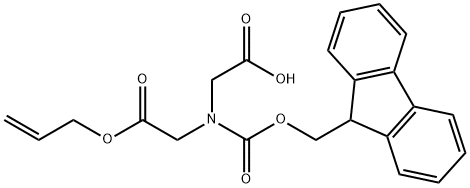 Glycine, N-(carboxymethyl)-N-[(9H-fluoren-9-ylmethoxy)carbonyl]-, 1-(2-propen-1-yl) ester Structural