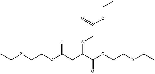 Butanedioic acid, 2-[(2-ethoxy-2-oxoethyl)thio]-, 1,4-bis[2-(ethylthio)ethyl] ester Structural