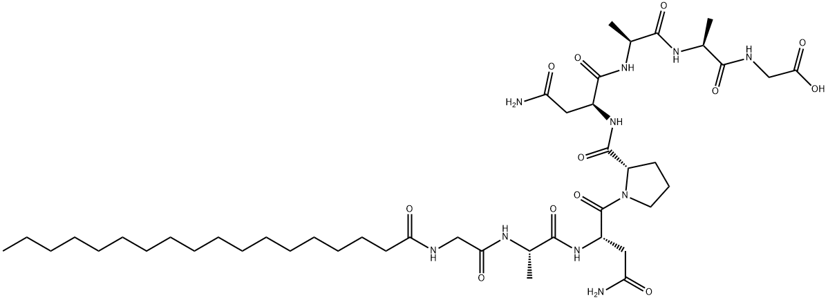Glycine, N-(1-oxooctadecyl)glycyl-L-alanyl-L-asparaginyl-L-prolyl-L-asparaginyl-L-alanyl-L-alanyl- Structural