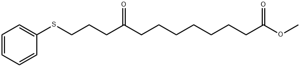 Dodecanoic acid, 9-oxo-12-(phenylthio)-, methyl ester Structural