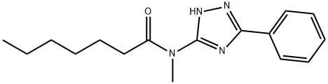 Heptanamide, N-methyl-N-(3-phenyl-1H-1,2,4-triazol-5-yl)- Structural