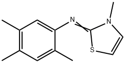 Benzenamine, 2,4,5-trimethyl-N-(3-methyl-2(3H)-thiazolylidene)- Structural